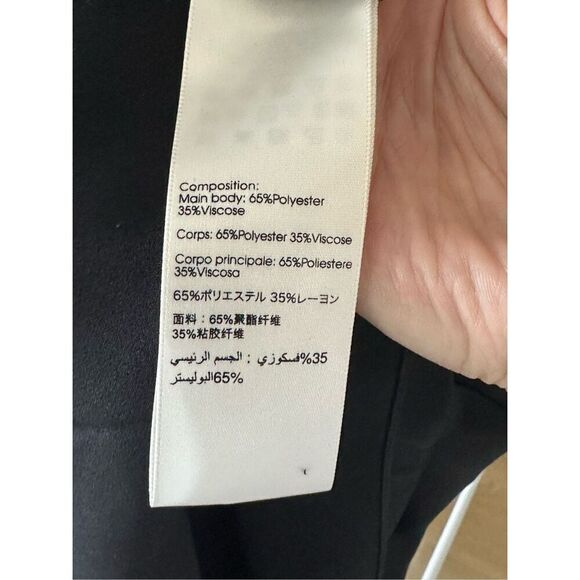 3.1 PHILLIP LIM V-Neck Satin Sleeveless Peplum Tank Womens 2 Black‎ - Picture 7 of 7